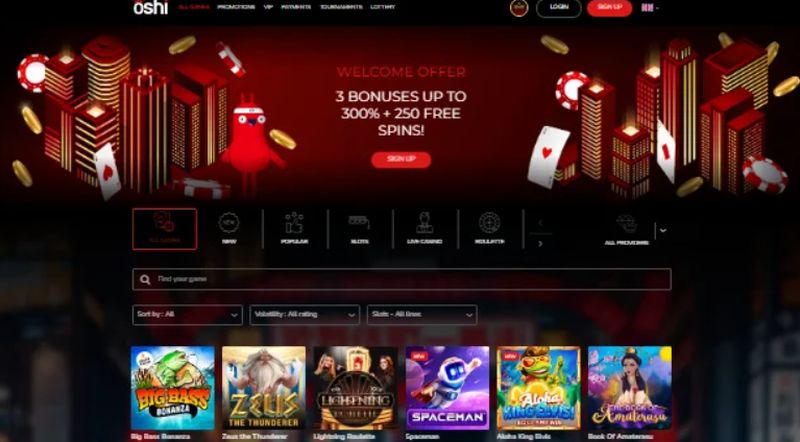 Oshi casino for Aussie pokie players. review