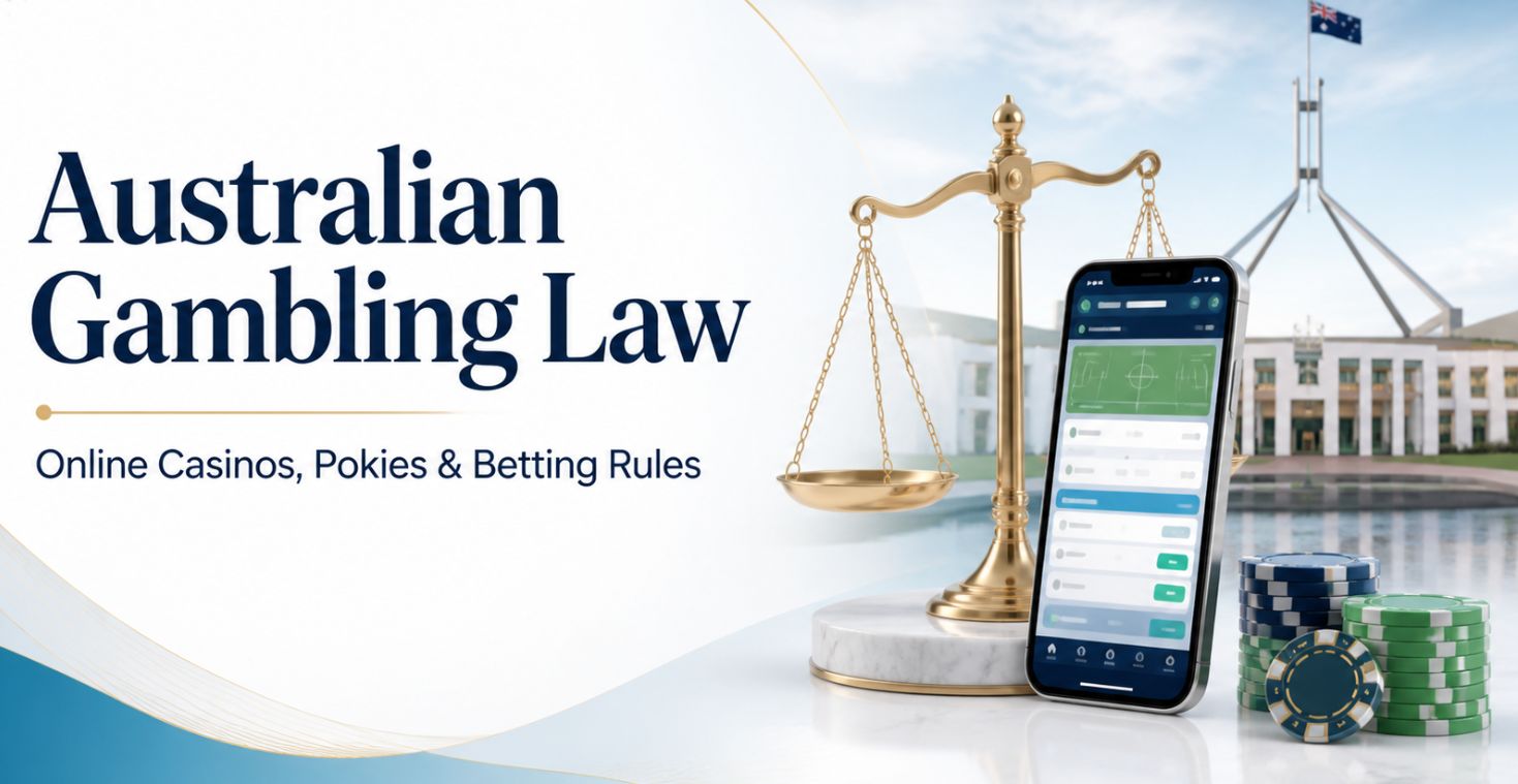 Australian gambling law guide covering online casinos, pokies and sports betting rules